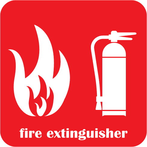 Fire extinguisher button icon